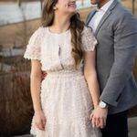 Anthropologie NWT $170  White The Somerset Mini Dress: Floral Appliqué Edition XS Photo 2