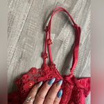 Ambrielle Floral Lace & Beaded Bra Red 34C Size undefined Photo 3