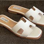 Steve Madden Hadyn Women White Leather Sandals Size- 6.5M Photo 5
