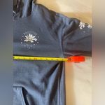 Rebellious One  Women's Size L Gray Hoodie Floral Design Kangaroo Pocket Sweater Photo 5