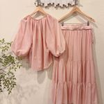 Magali Pascal Palida Oversize Top and Poney Wrap Skirt Pink Set Size Small NWT Photo 5