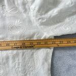 Jones New York  Signature White Linen Paisley Embroidered Button Front Shirt L‎ Photo 6