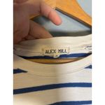 Alex Mill Women's Striped Raglan Long Sleeve Sweatshirt White Blue Size M Photo 1