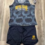 Notre Dame Fighting Irish tie dye tank top and shorts set NWT Size XL Blue Photo 0