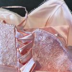 Women’s Pink Spaghetti Strap FullLength Leg Slit Formal Party Prom Dress Size 10 Photo 9