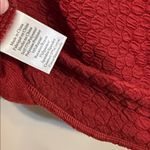 Anthropologie  Porridge Floral Puff Sleeve Textured Top Burgundy MEDIUM Photo 7