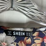 SheIn  Navy Multicolor Floral Print Short Sleeve Dress XS Photo 1