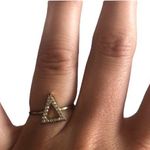 Urban Outfitters Gold Jeweled Triangle ring size 7. Photo 0