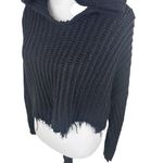 Wildfox  Marley Oversized Black Hoodie Crop Relaxed 100% Cotton Sweater Top Small Photo 10