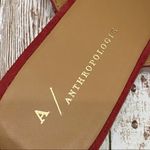 Anthropologie Orange Suede Pom-Strapped Slides 39 Photo 9