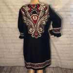 Perceptions Vintage  NY Ruffled Bell Cuffs Art Deco Heavy Weight Dress 16 Photo 4