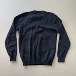 Heart Floral Appliqué Knit Sweater Black Photo 1