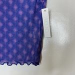 Abound ‎ Womens Ruffle Cap Sleeve Top Sheer Mesh Fitted Tee Purple XS Photo 3