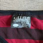 KILLSTAR  Red and Black Striped Top Photo 1