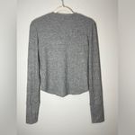 Heroine Sport Apres Henley Heather Ribbed Grey Top Shirt Sz M Gray Size M Photo 7