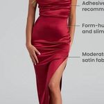 Windsor High Slit Satin Dress Photo 3