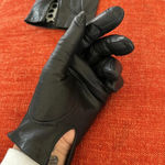 None Leather gloves lined from west Germany black size medium small Photo 2