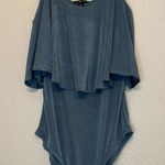 Timing  Women’s Blue Shimmery‎ Bodysuit Size S Photo 0