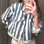 Forever 21 Striped Jean Jacket Photo 0