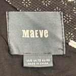 Maeve Anthropologie Ashbury Black Floral Studded One Shoulder Dress Photo 8