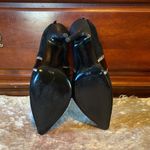 L.A.M.B. Gwen Stefani Wilson Black Mixed Leather Silver Trim Cut Out 3-Strap Pointy Toe Zip Heels $295 EUC 8.5 Photo 7