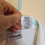 Liz Baker  Size 16 Vintage Blouse Embroidered Floral Pearl Classy White Photo 4