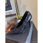 retrofete Maureen Leather Embossed Pump Navy Croco Womens Size 39 US 8 Blue Photo 6
