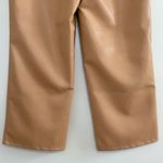 Bagatelle New Faux Leather High Rise Wide Leg Cropped Pants Camel Size XL Photo 7