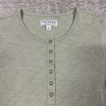 Tecovas Shirt Womens Small Henley Western 100% Cotton Light Green Photo 2