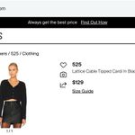 525 America  Black Cropped Lattice Cable Tipped Cardi In Black Multi Photo 1