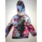 NWT $398 Womens 2 Designer Worth New York Jacket Hoodie Purple Blue Flowers Pin Photo 2