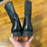 Steve Madden Black Troopa Leather Combat Moto Lace Zipper Military Boots 7W Photo 7