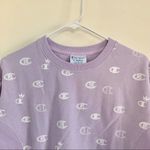Champion  Reverse Weave Logo Crewneck Sweater in Lavender XS Photo 3