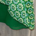 ZARA Size S Green Floral Sleeveless Dress Photo 5