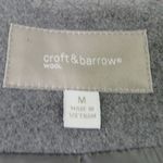 Croft & Barrow  Charcoal Gray Double-Breasted Wool Pea Coat Medium Women's Coat Photo 3