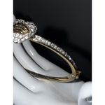 Juicy Couture  Gold Tone Pave Heart Signature Skinny Hinge Bangle Bracelet 6.5" Photo 2