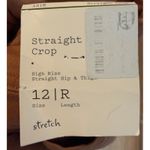 A New Day  Women's Straight Crop Pants Brown Size 12 Stretch High Rise Photo 3