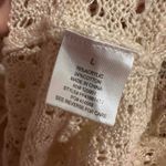 Pink Rose  Cream‎ Crochet Scoop Neck Pullover Sweater Womens Large Feminine Boho Photo 7