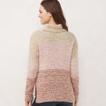 LC Lauren Conrad | High-Low Turtleneck Popo Stripe Sweater Cedar Photo 1