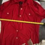Tahari  Arthur S. Levine Red Roll Tack Up Sleeve Shirtdres 12 Corporate Siren Photo 4
