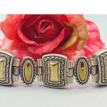 Black & Two Tone Silver & Gold Faux Croc Leather Western Belt Size M Cowgirl Photo 3