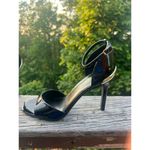 Guess  Strap Ankle Heels Black/Silver Sz 9.5 patent leather NWT Photo 2