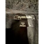 My Michelle Y2K  Black Lace Ruffle Dress Large Women’s Cap Sleeve Whimsy L Junior Photo 4