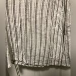 Blue Life  White Striped Strapless Linen Blend Wide-Leg Jumpsuit Photo 7