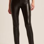 Abercrombie & Fitch Abercrombie curve love Black Vegan Leather high-rise pants Photo 0