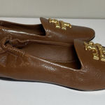 Tory Burch  Size 7 M Eleanor Loafer Shoes Flats Brown Gold Leather Photo 0