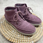 Hotter Comfort Concept Faith Fringed Ankle Boots Suede Leather Purple Size 6 Photo 1