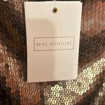 Mac Duggal NWT  Sequin Tie Waist Mini Dress in Taupe size 8 Photo 6