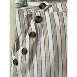 American Eagle Striped Linen Cropped Pants, size Small Photo 4