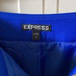 EXPRESS Women’s Cobalt Blue Skater Skirt with Gold Front Zipper - Size 2 Photo 2